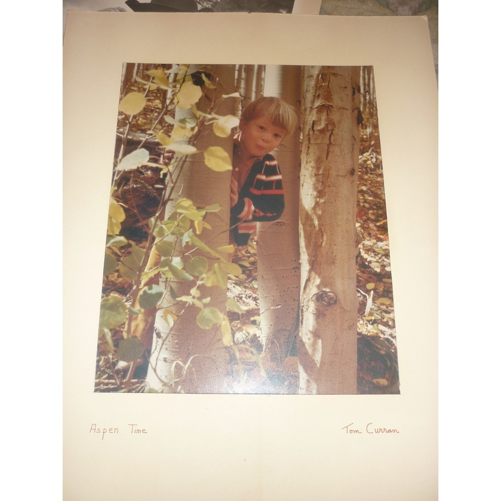 Tom Curran Aspen Time Vintage Color Photo Print Signed Child in Forest 11x14